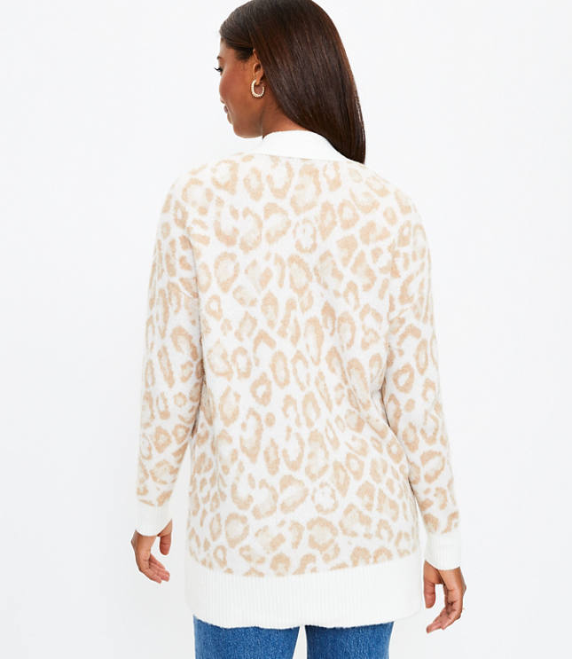 Leopard print boyfriend cardigan best sale