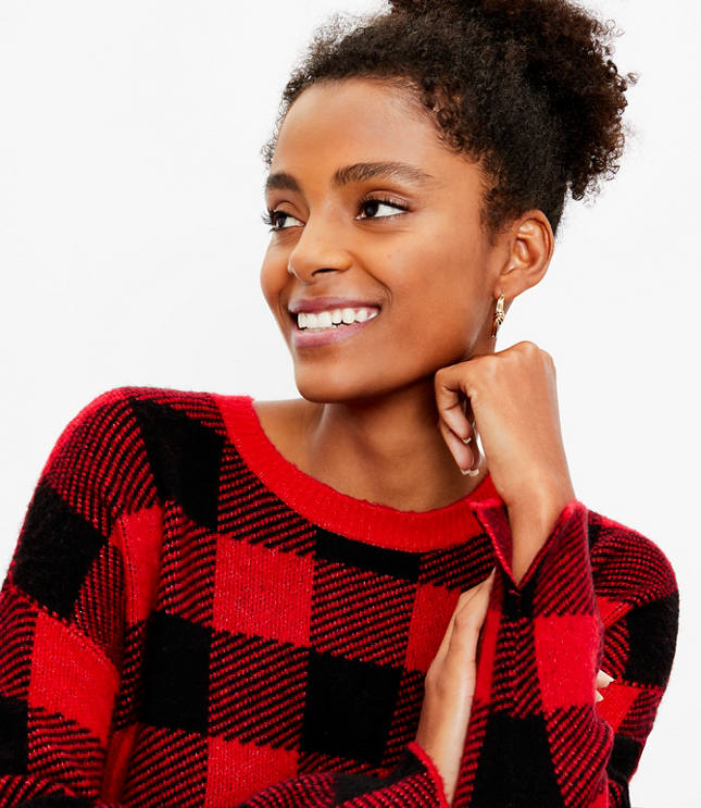 Buffalo Plaid Sweater Dress