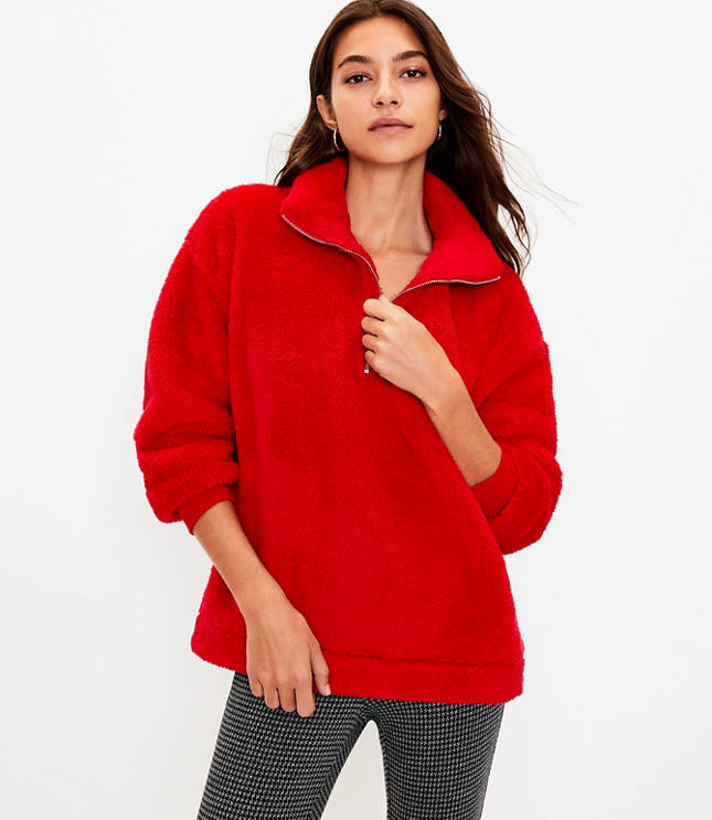 Sherpa Zip Sweatshirt