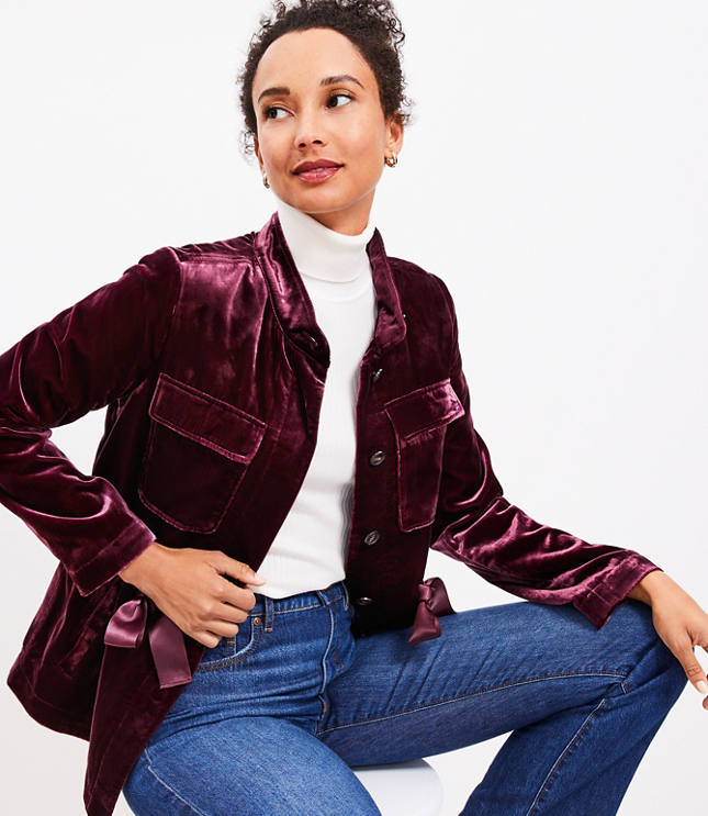 Ann taylor hot sale velvet jacket