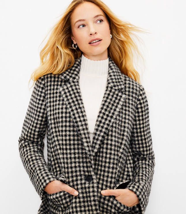 Checkered 2025 coat womens