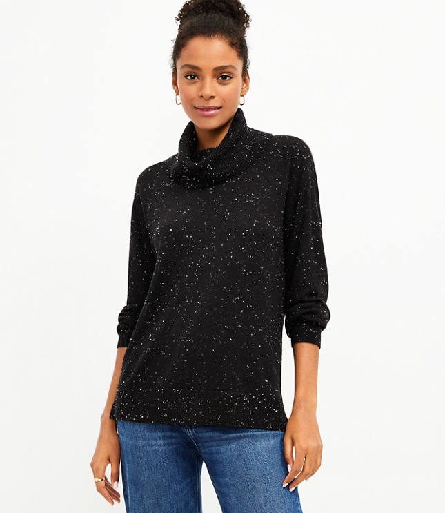 Cowl Neck Sweatshirt Tunic In Black – Love