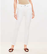 Frayed High Rise Skinny Jeans in White carousel Product Image 1