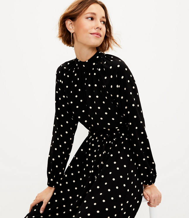 Polka dot hot sale dress loft