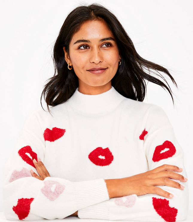 Sweater with hotsell lips print