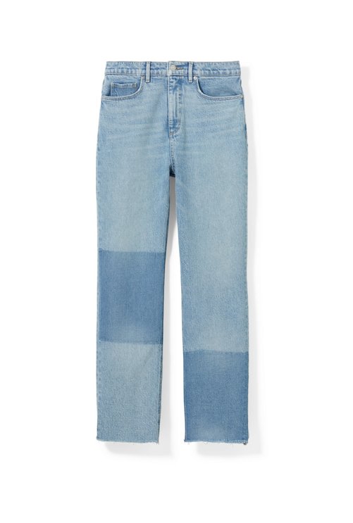 ASYOU straight puddle jeans in indigo wash