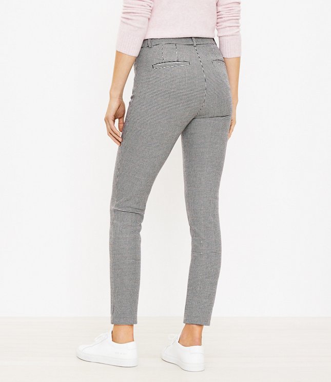 Ann Taylor LOFT Curvy Windowpane Four Pocket Leggings Pants Size 4, 6 Grey  Color