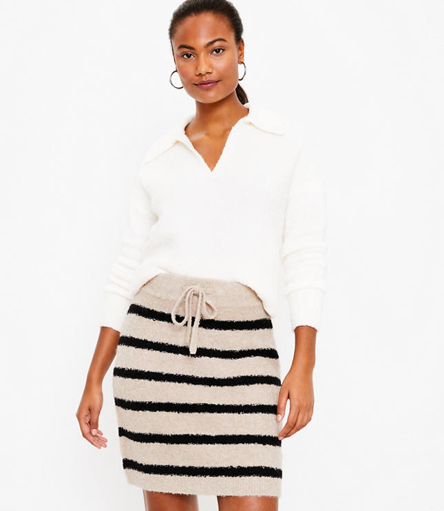 Striped sweater outlet skirt