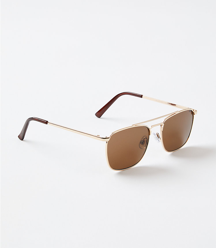 Rectangle Aviator Sunglasses image number null