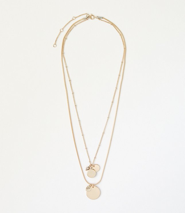 Loft Disk Layered Necklace