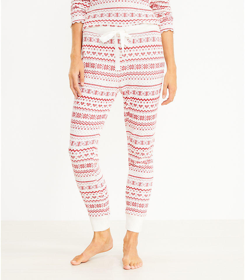 Petite Fair Isle Jogger Pajama Pants