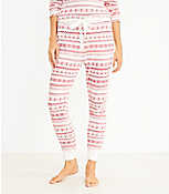 Petite Fair Isle Jogger Pajama Pants carousel Product Image 1