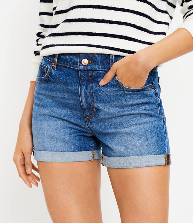 Loft bermuda roll store shorts