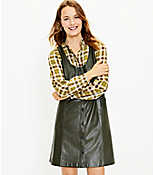 Faux Leather Button Pocket Dress carousel Product Image 2