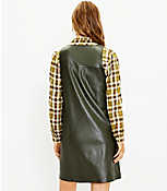 Faux Leather Button Pocket Dress carousel Product Image 3