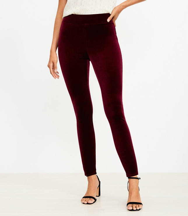 Velvet Leggings - Rich Burgundy – Karisma Boutique