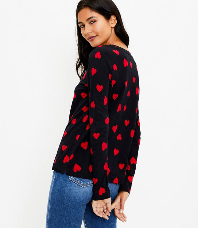 Heart Long Sleeve Everyday Crew Tee