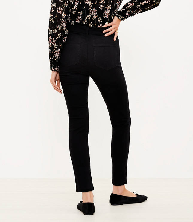 High-Waisted Twill Super Skinny Ankle Pants for Women