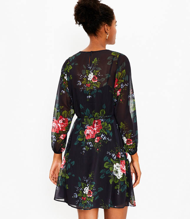 Tall Floral Tie Waist Dress