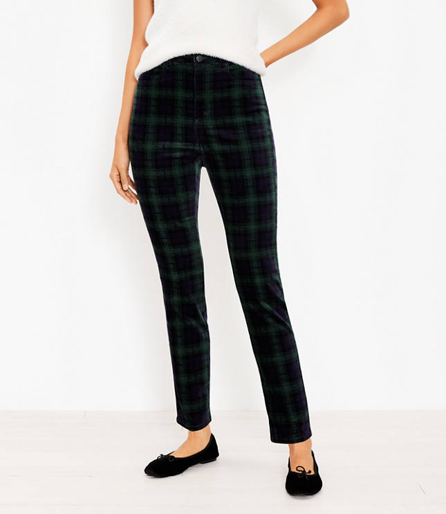 Plaid hot sale pants skinny