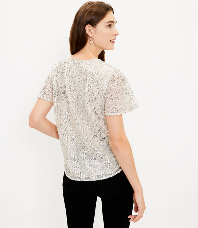 Loft best sale sequin top