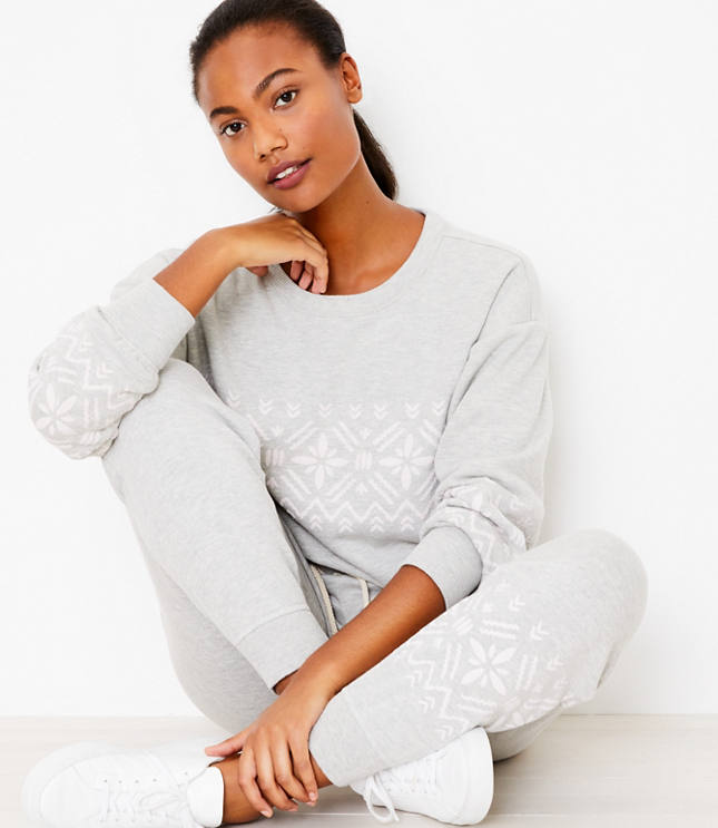 Loft Lou & Grey Fair Isle Fluffy Fleece Sweatshirt