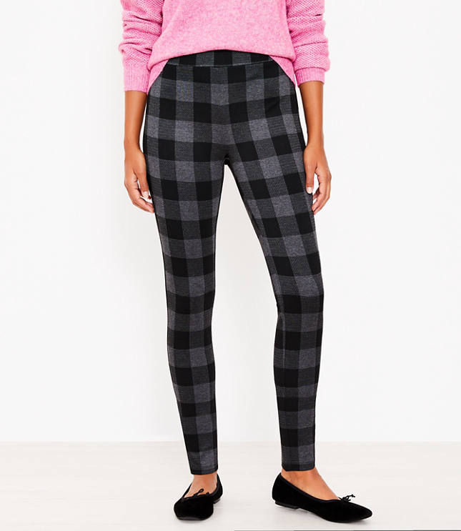 Tall Buffalo Plaid Ponte Leggings