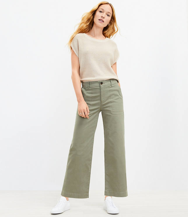 wide leg chino pants womens