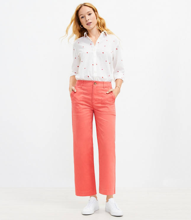 Wide Leg Chino Pants