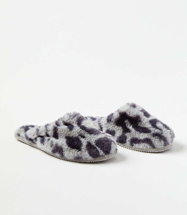 Loft strappy faux fur slippers new arrivals