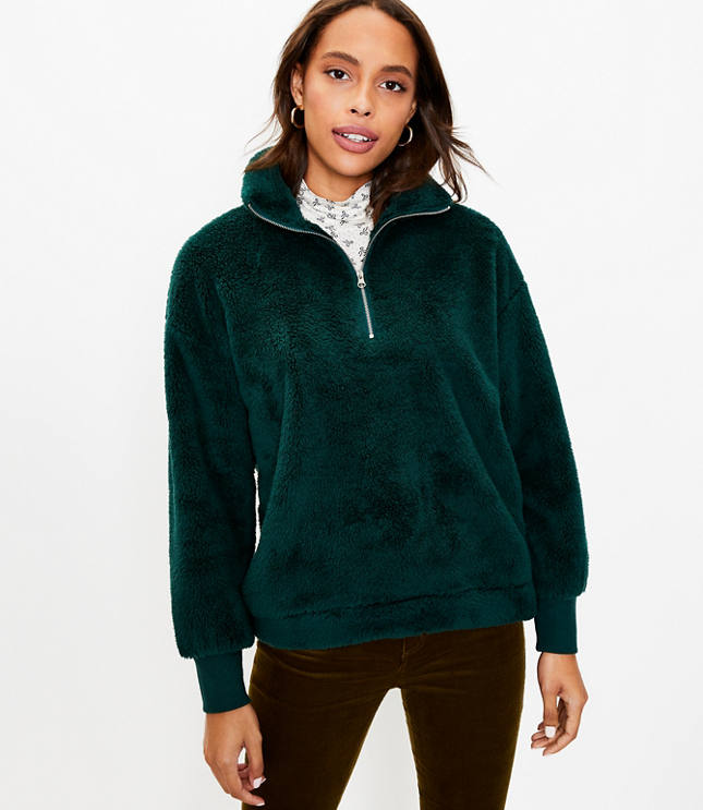 Petite sherpa pullover deals