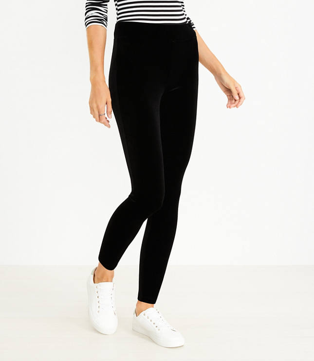 SHEIN Tall Solid Velvet Leggings