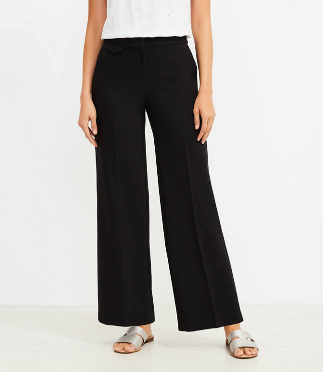 Curvy Button Pocket Trouser Pants