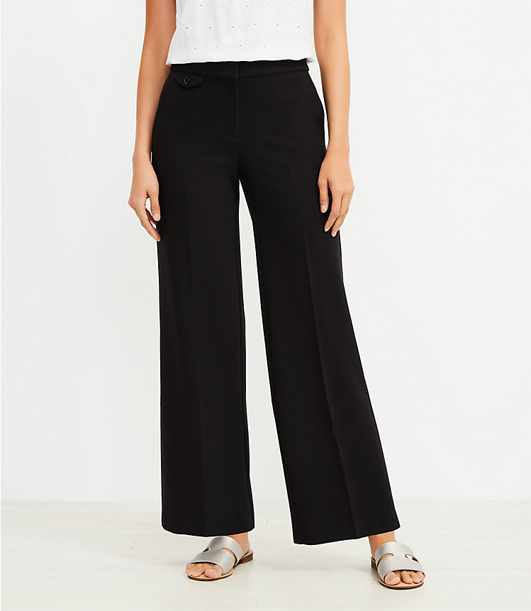 Tall Curvy Button Pocket Trouser Pants image number null