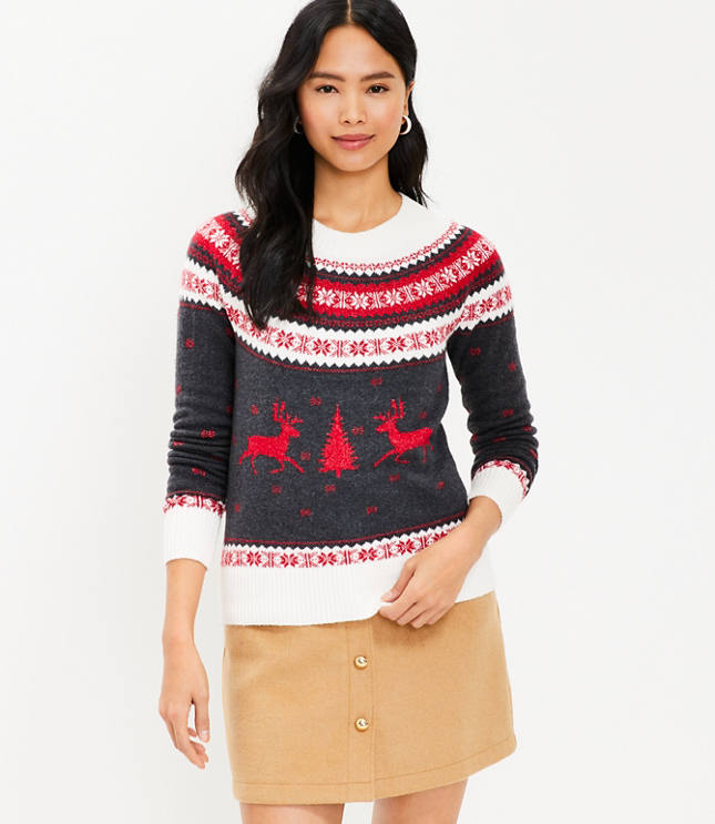 Loft reindeer outlet sweater