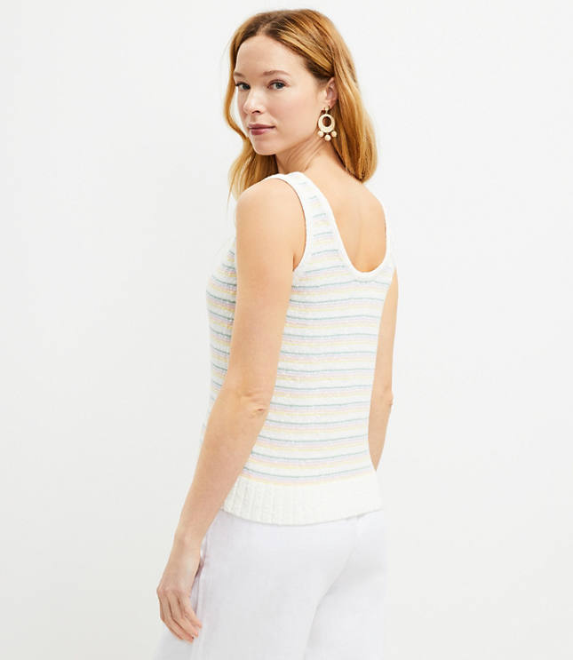 LOFT, Tops, Loft Nwt Striped Essential Scoop Neck Tank