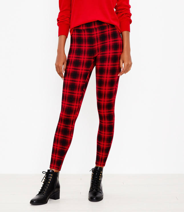 sanctuary red plaid leggings