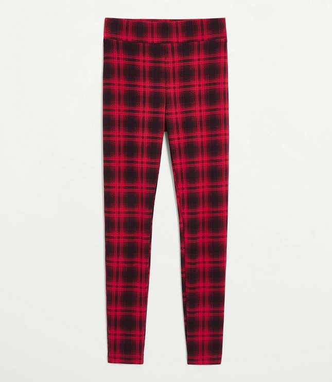 RED AND BLACK BUFFALO PLAID PRINT LEGGINGS– Buzzy Bee Boutique