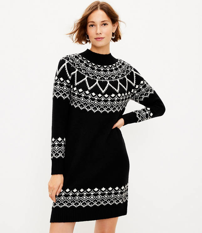 Petite Fair Isle Sweater Dress