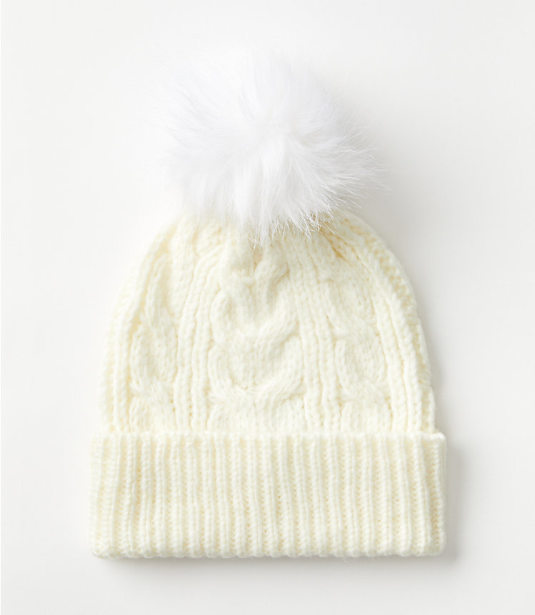 Cable Pom Pom Beanie image number 0