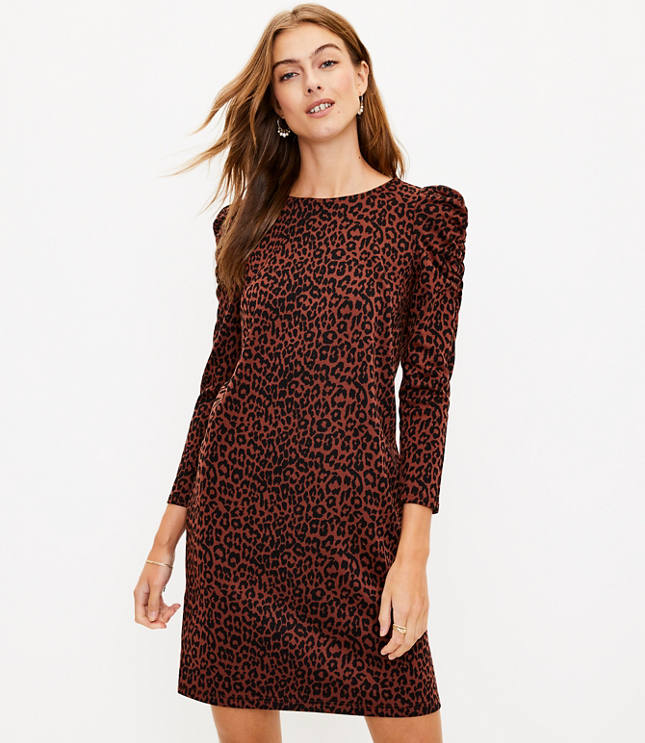 Loft animal print store dress