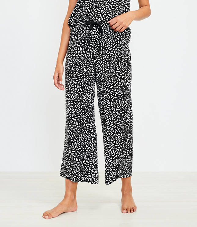 Animal Print Capri Pajama Pants