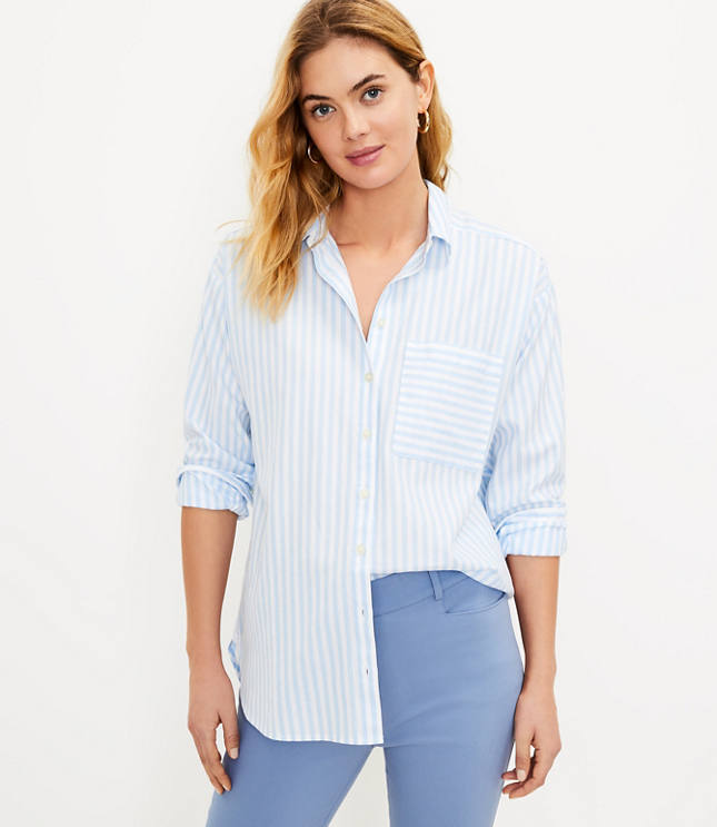 Loft cheap striped blouse