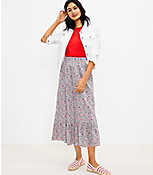 Spring Bloom Tiered Midi Skirt carousel Product Image 1