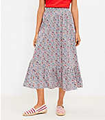 Spring Bloom Tiered Midi Skirt carousel Product Image 2
