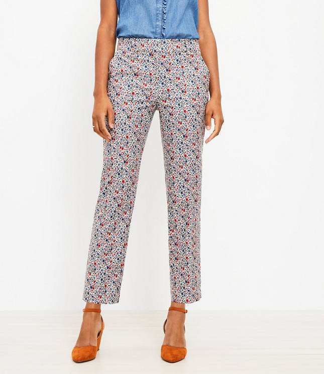 Fluid Wide Leg Pants in Botanical