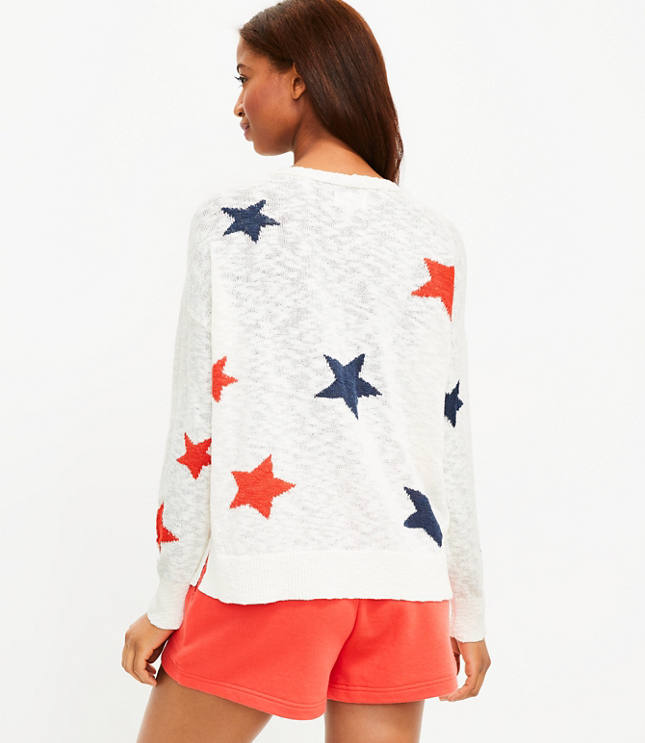 White sweater hotsell with stars