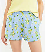 Pleated Pull On Shorts in Lemon carousel Product Image 2