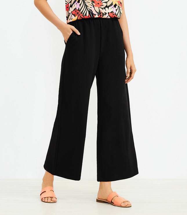 wide leg cropped pants