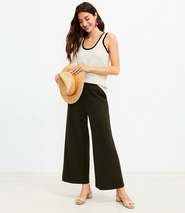 Wide Leg Cropped Pants